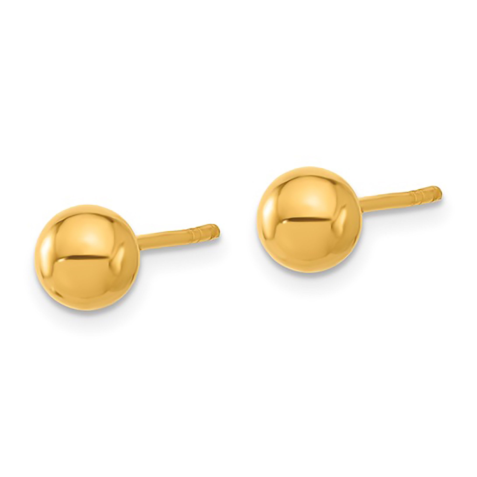 24K Classic Ball Stud Earrings