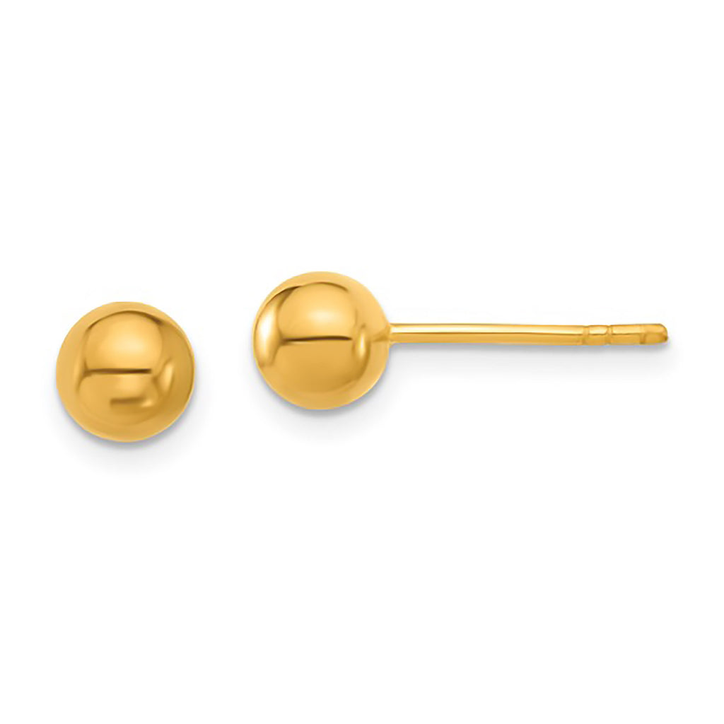 24K Classic Ball Stud Earrings
