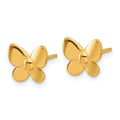 24K Gold Butterfly Stud Earrings