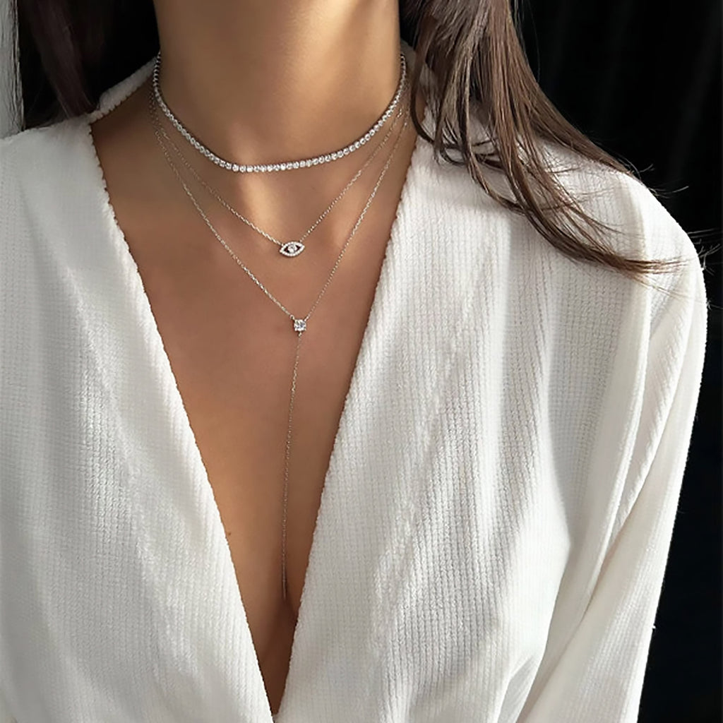 2mm Moissanite Tennis Necklace