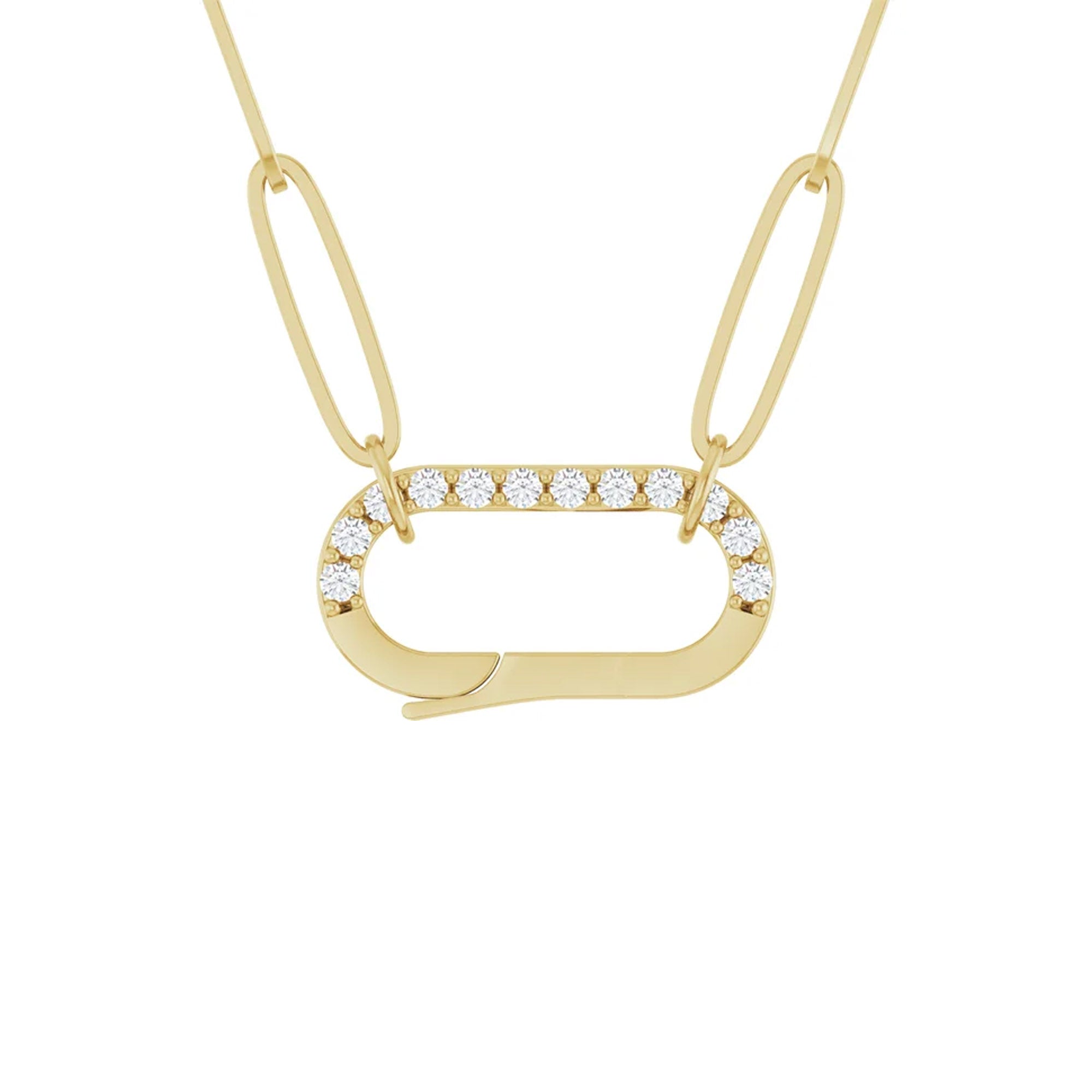 Oval Diamond Hinged Bail for Charms and Pendants