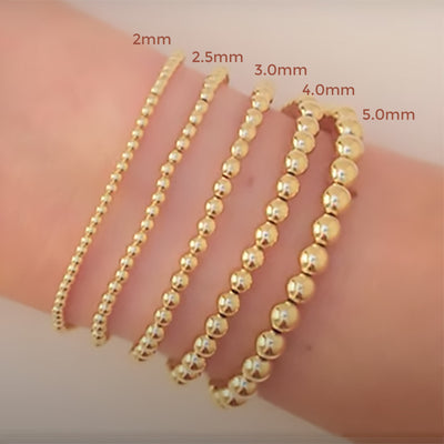 3mm Caviar Bead Stretch Bracelet