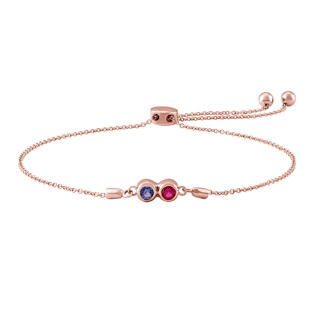 Round Bezel Family Bracelet