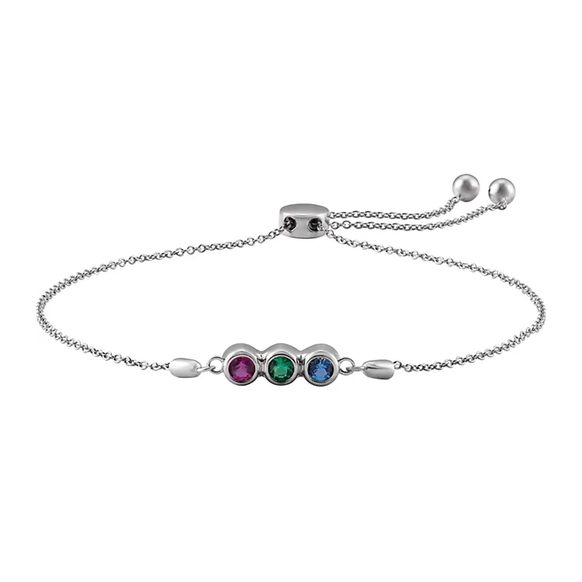 Round Bezel Family Bracelet