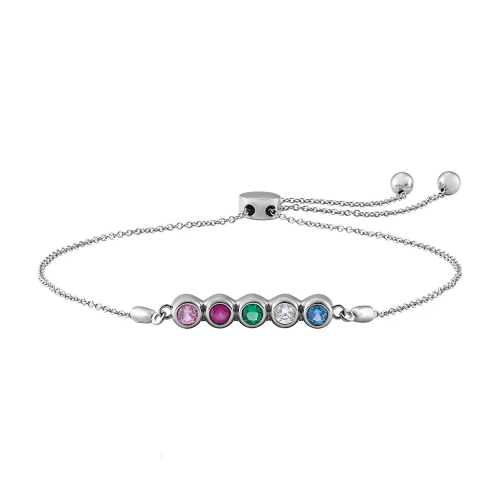 Round Bezel Family Bracelet