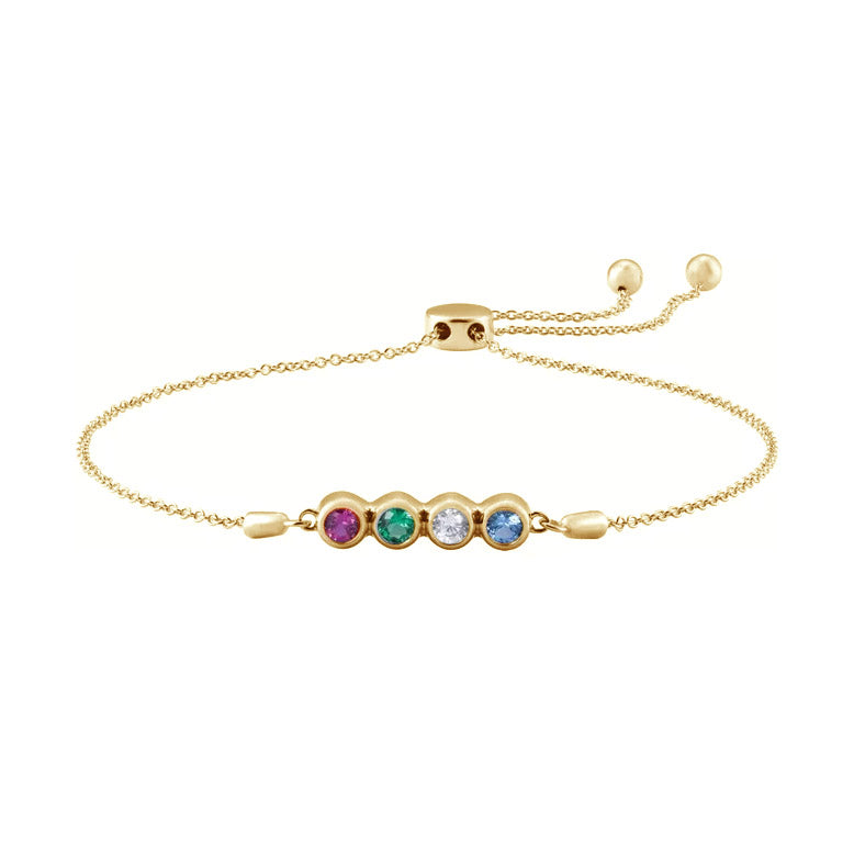 Round Bezel Family Bracelet