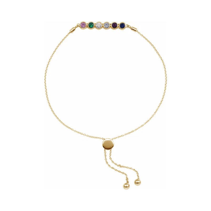 Round Bezel Family Bracelet