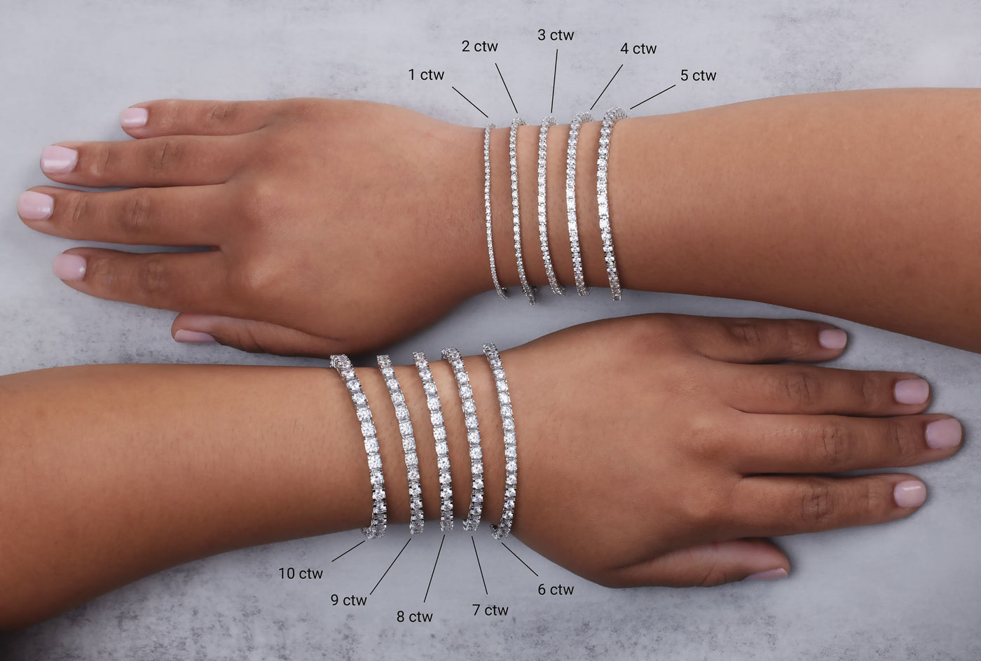 Lab-Grown Tennis/Paperclip Bracelet