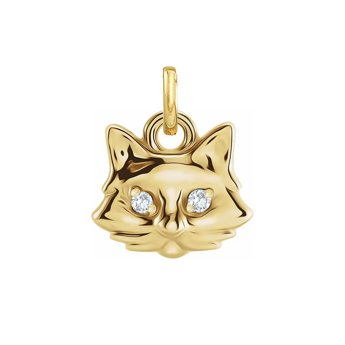 Small Gem Eyes Cat Charm