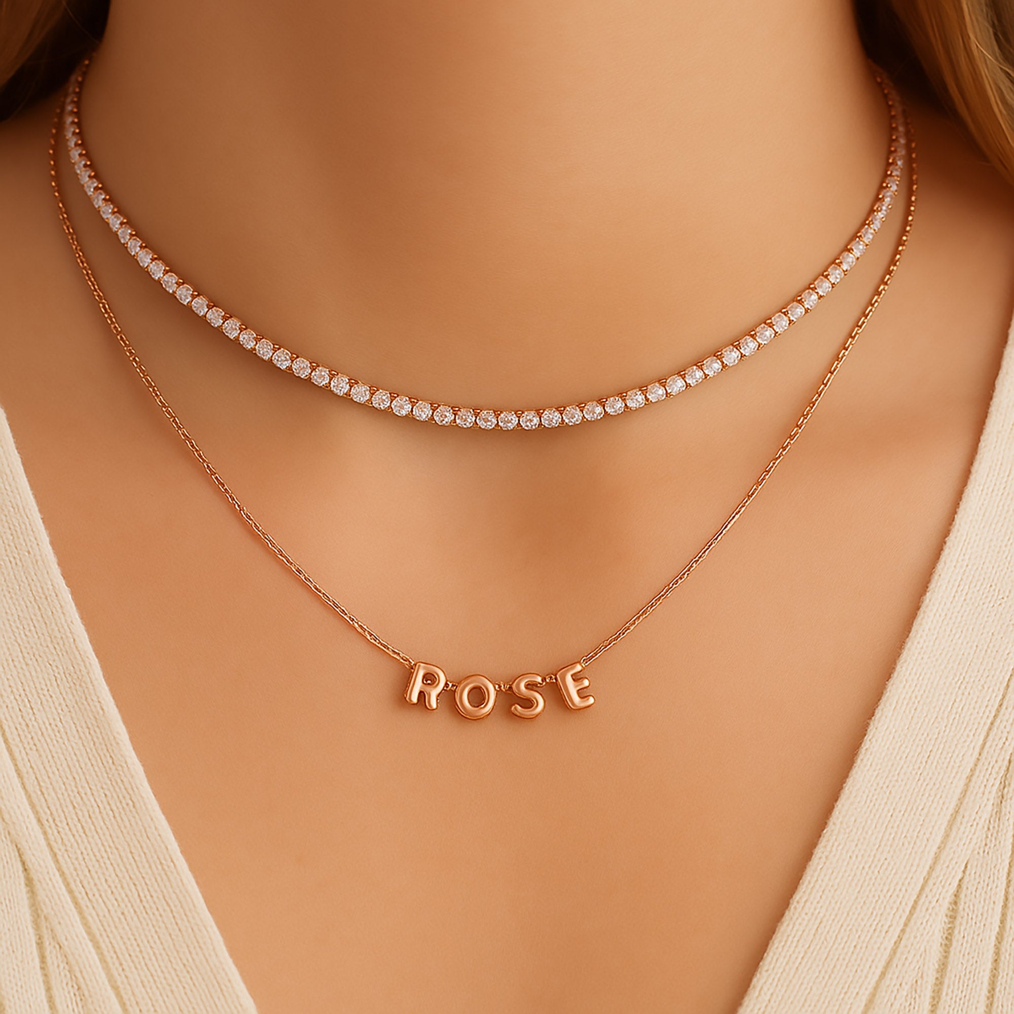 Mini Bubble Initial Charm
