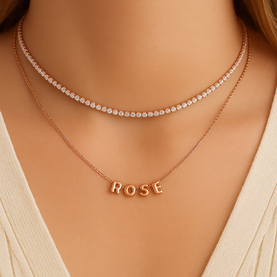 Mini Bubble Initial Charm
