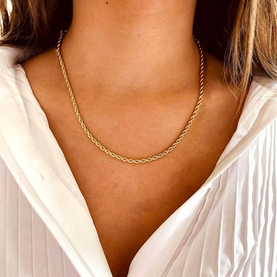 3mm Diamond-Cut Rope Chain ⟡ Lightweight