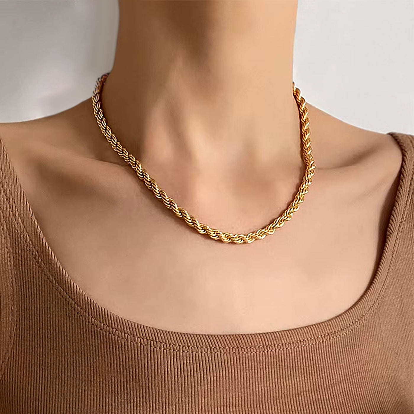 5mm Diamond-Cut Rope Chain ⟡ Lightweight