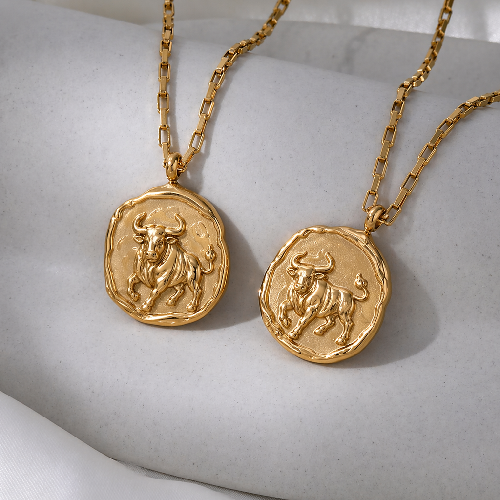 TAURUS ⟡ Vintage Zodiac Coin Medallion
