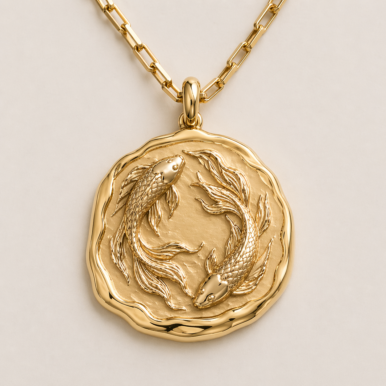 PISCES ⟡ Vintage Zodiac Coin Medallion