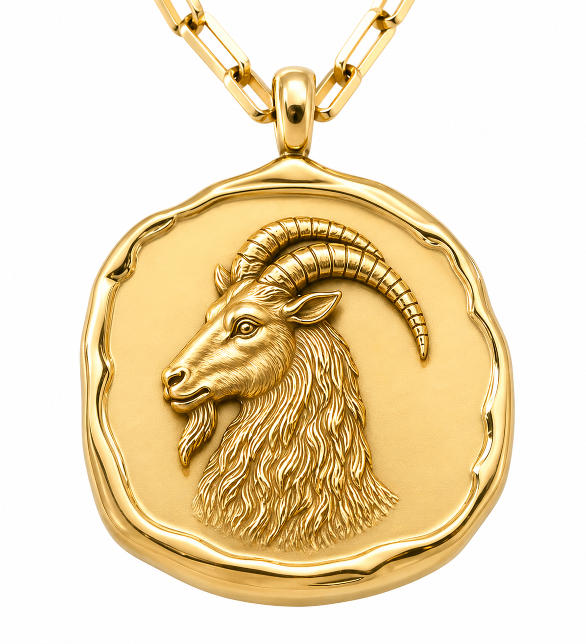 CAPRICORN ⟡ Vintage Zodiac Coin Medallion