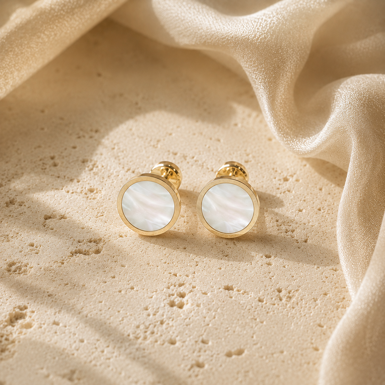 Signature Studs ⬩ Mother of Pearl