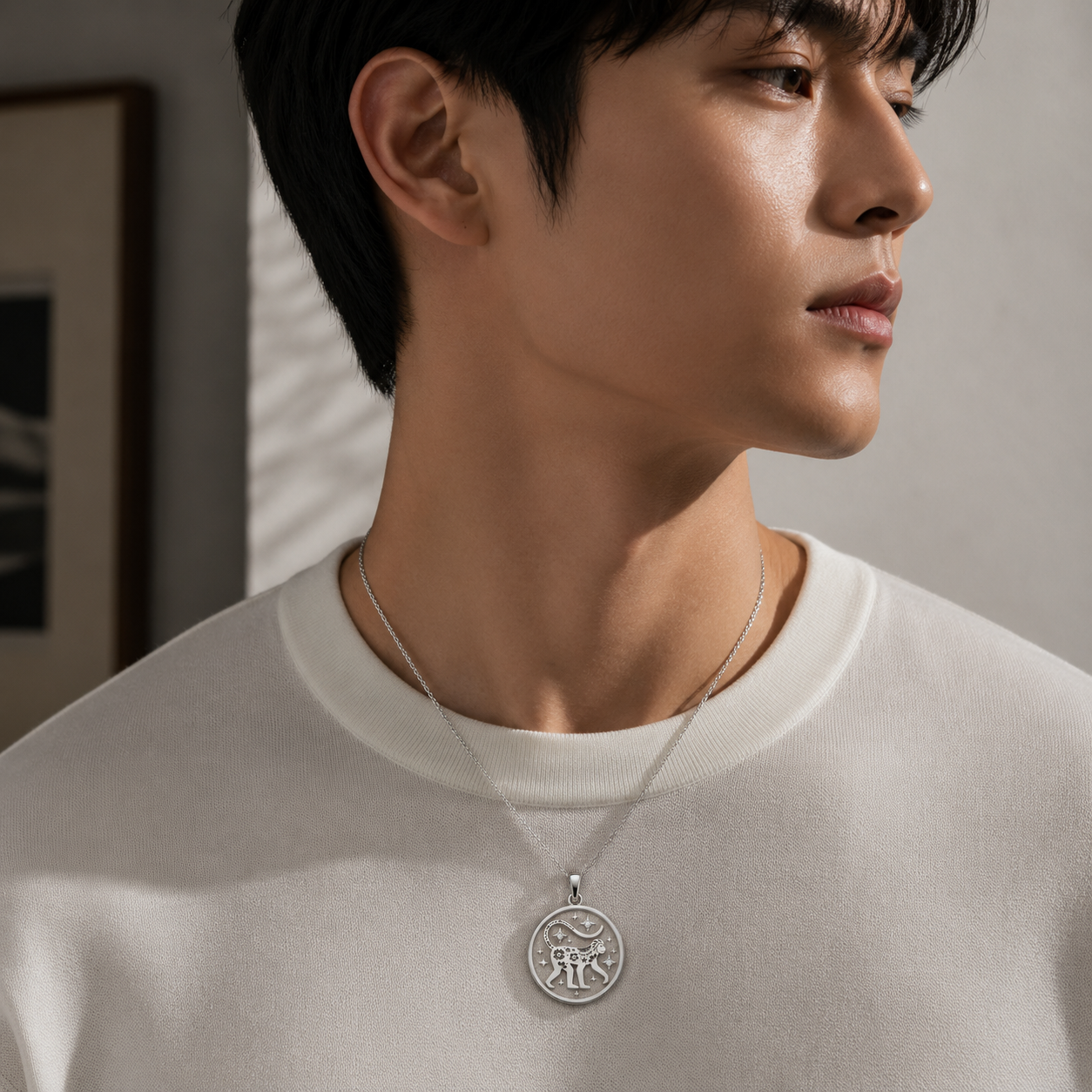 Monkey (猴) Lunar Zodiac Medallion