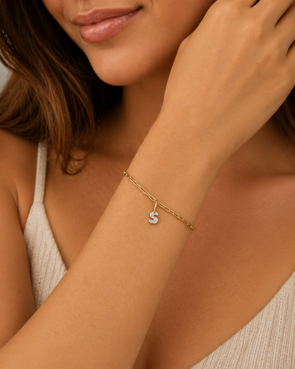 Lab-Grown Diamond Initial Charm