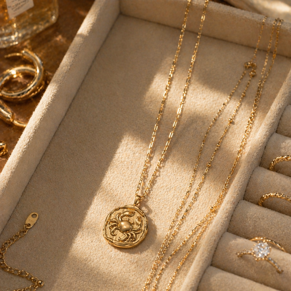 CANCER ⟡ Vintage Zodiac Coin Medallion