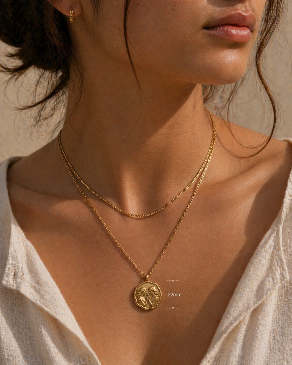 GEMINI ⟡ Vintage Zodiac Coin Medallion