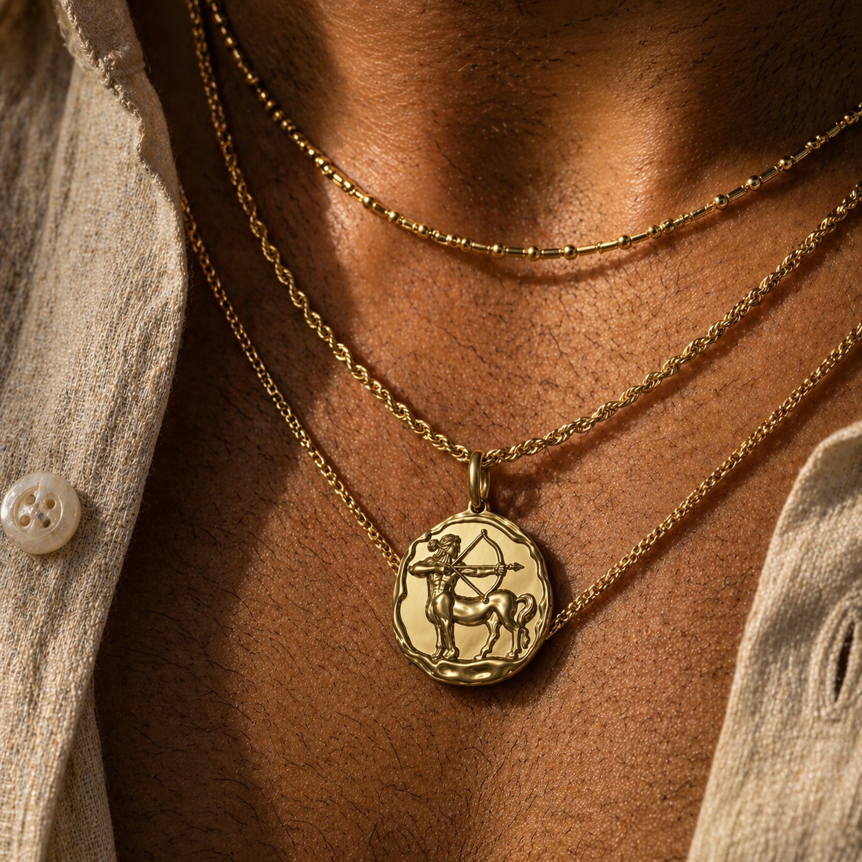 SAGITTARIUS ⟡ Vintage Zodiac Coin Medallion