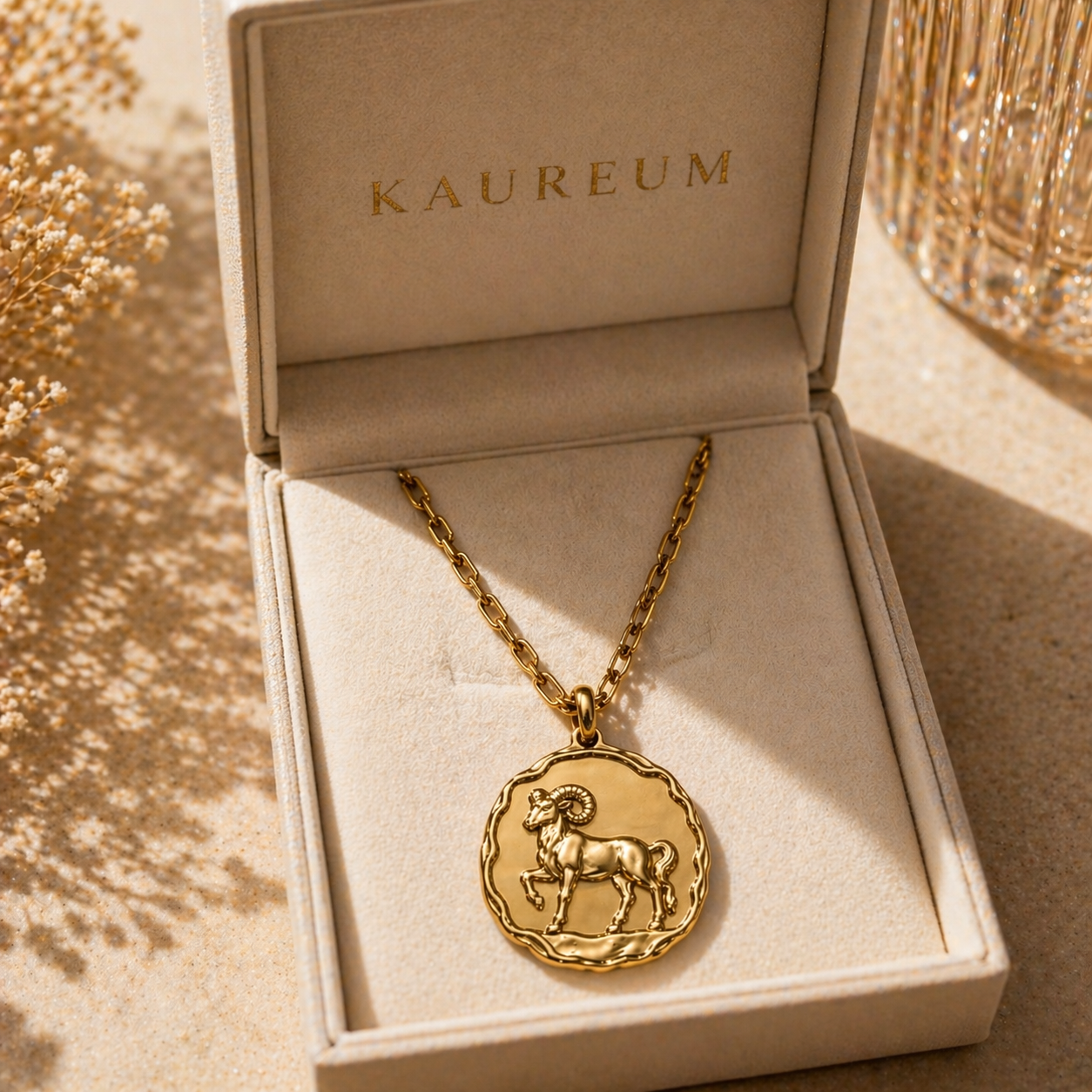 ARIES ⟡ Vintage Zodiac Coin Medallion