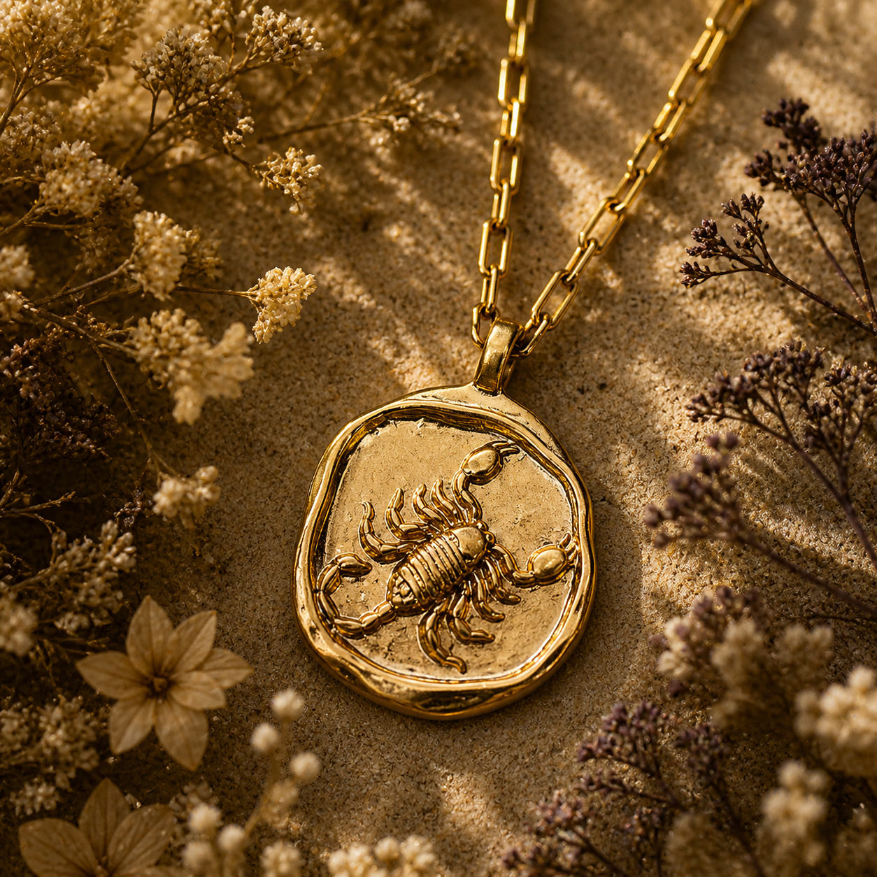 SCORPIO ⟡ Vintage Zodiac Coin Medallion