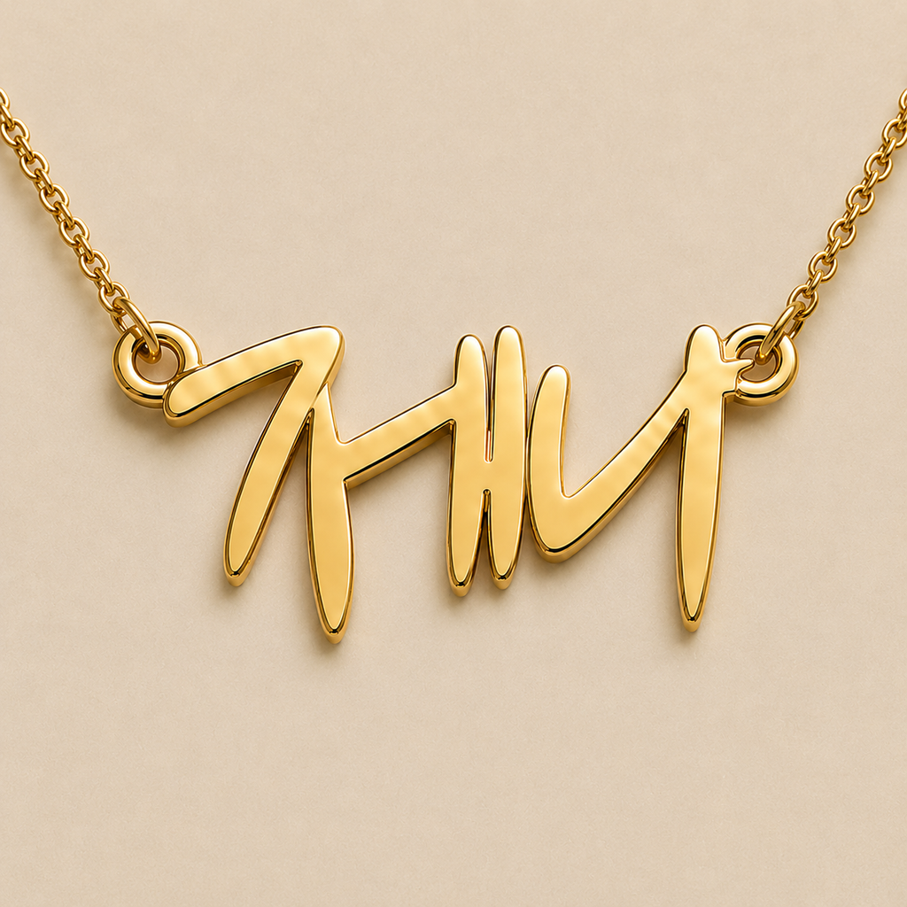 Custom Korean Name Necklace