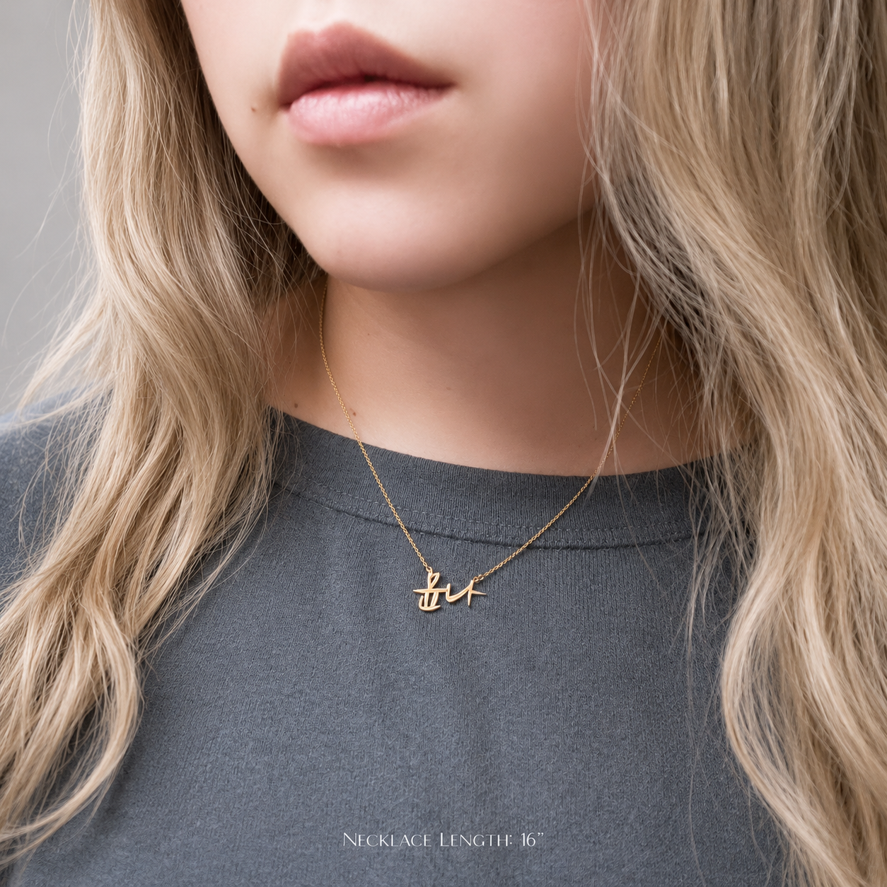 Custom Korean Name Necklace