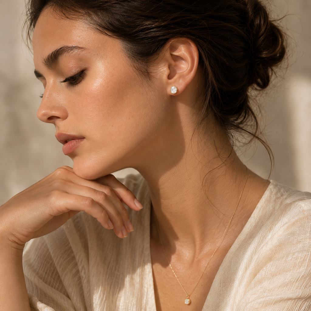 Signature Studs ⬩ Mother of Pearl