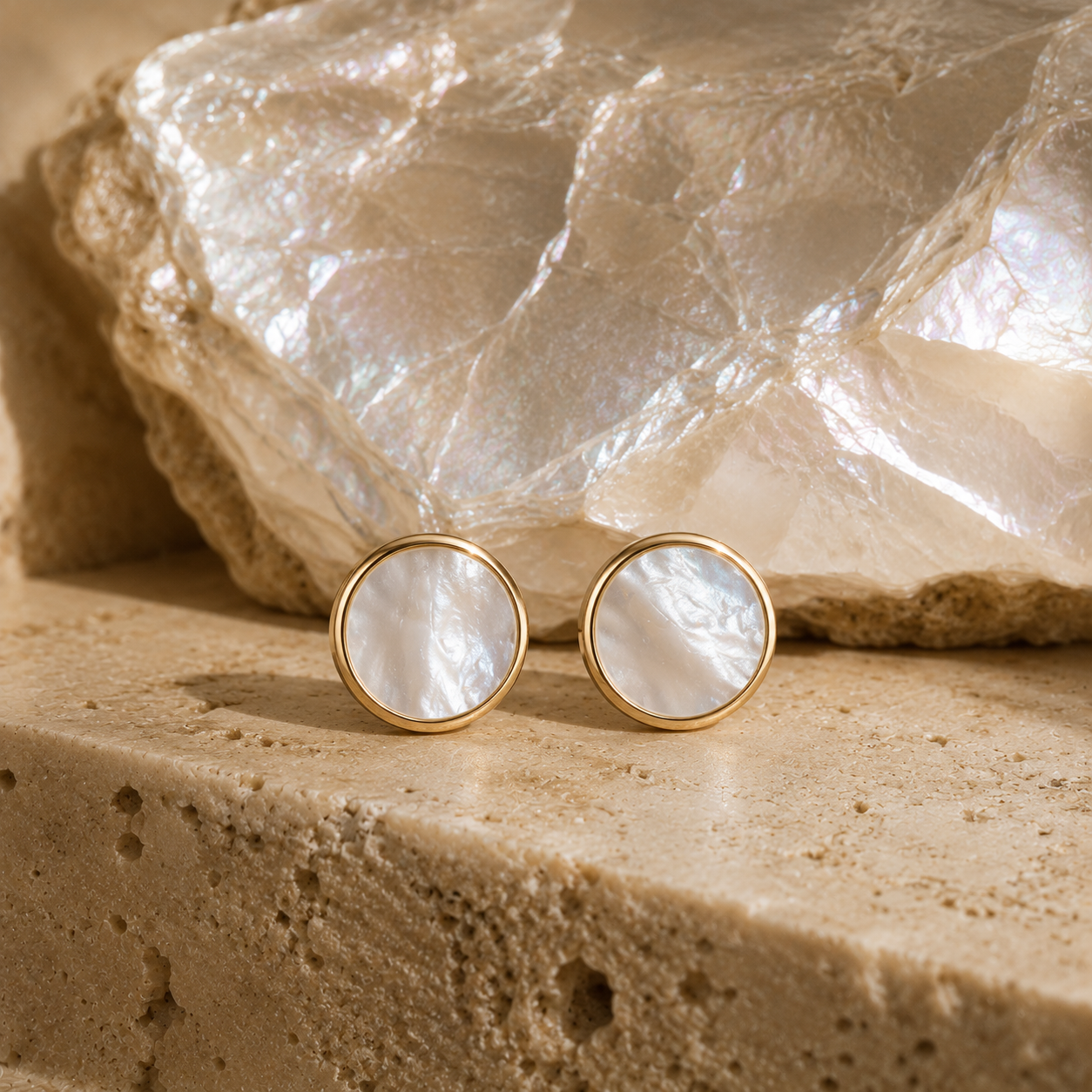 Signature Studs ⬩ Mother of Pearl