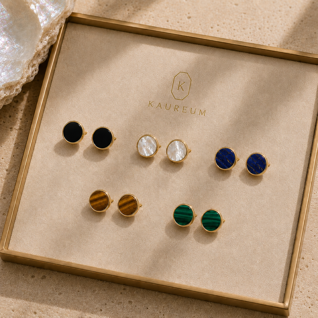 Signature Studs ⬩ Tiger Eye
