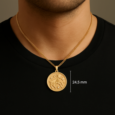 Large Year of The Goat (羊 ) Lunar Zodiac Coin Pendant