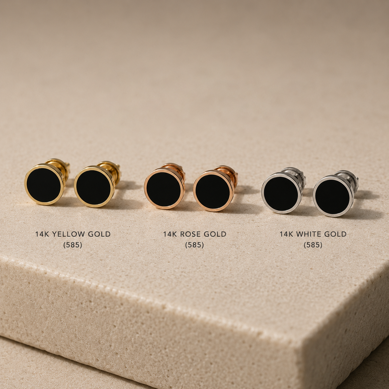 Signature Studs ⬩ Black Onyx