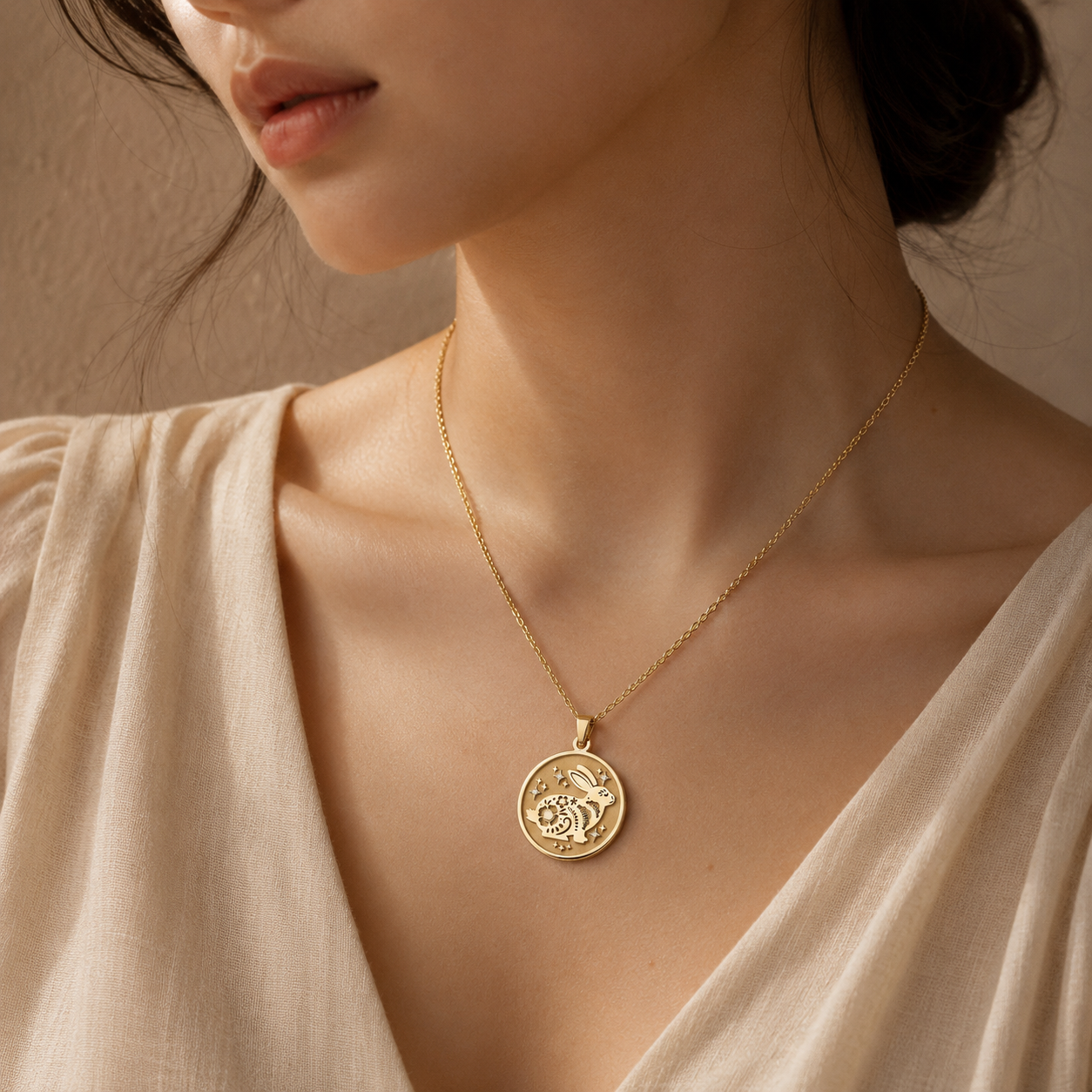 Rabbit (兔) Lunar Zodiac Medallion