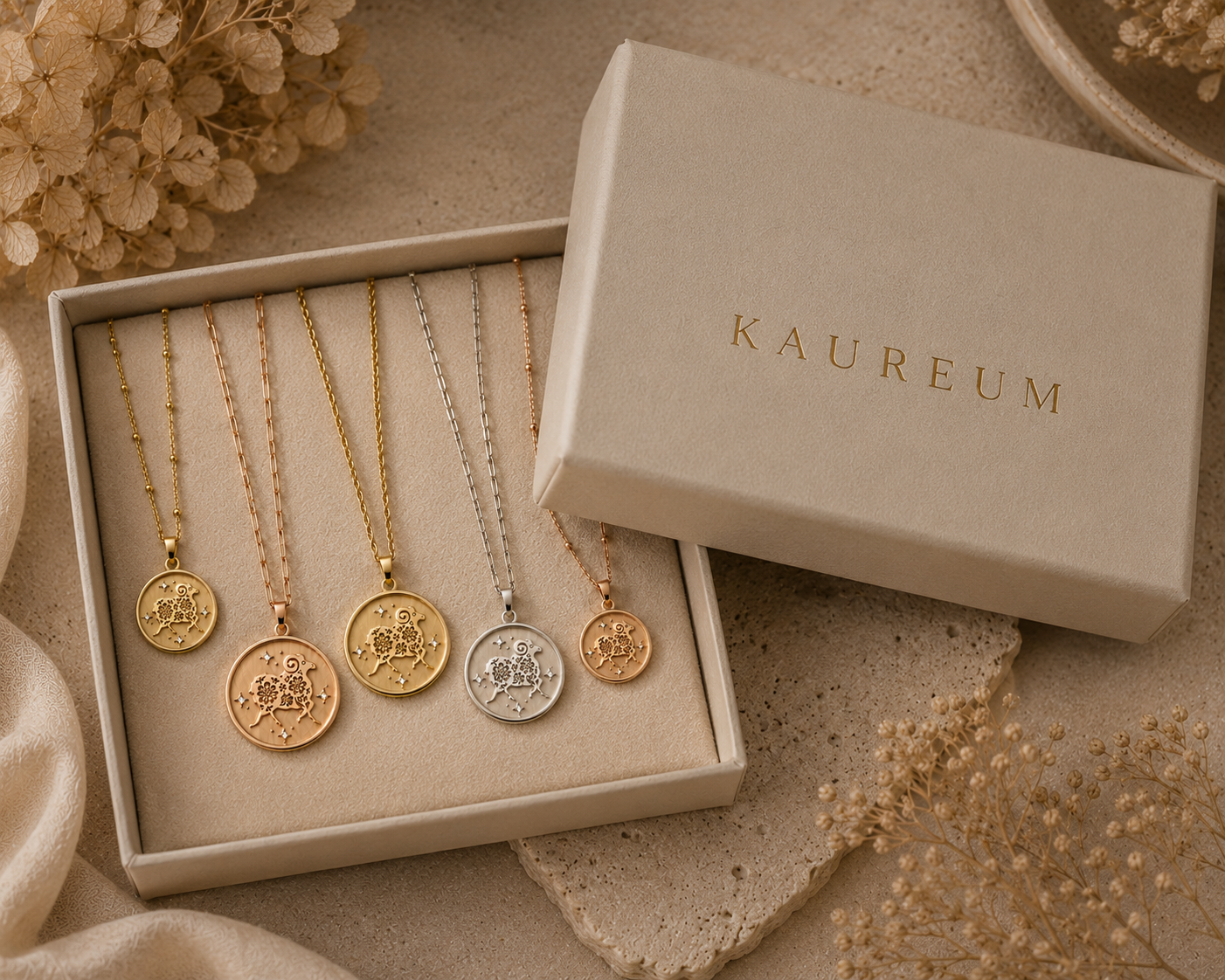 Ram (羊 ) Lunar Zodiac Medallion