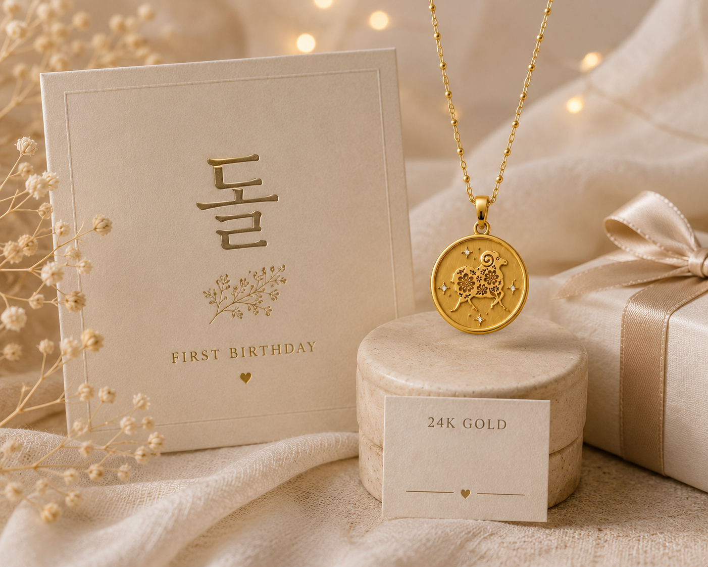 Ram (羊 ) Lunar Zodiac Medallion