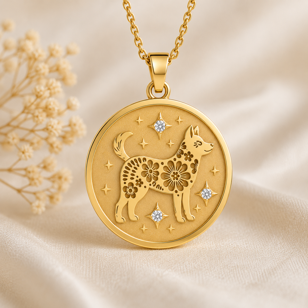 Dog (狗) Lunar Zodiac Medallion
