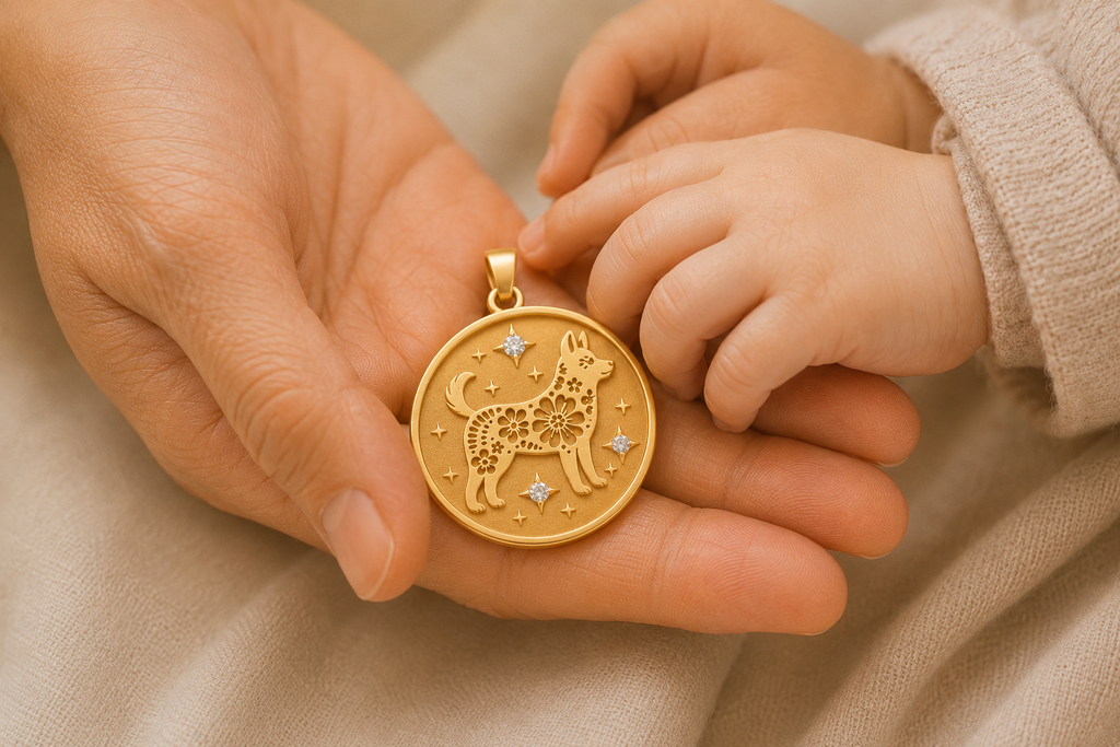 Dog (狗) Lunar Zodiac Medallion