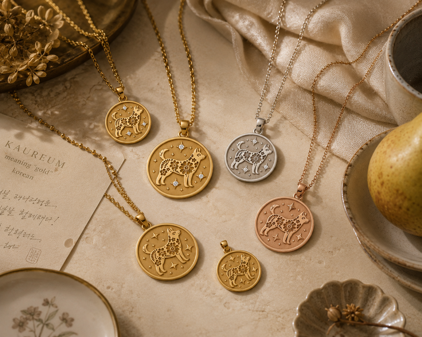 Dog (狗) Lunar Zodiac Medallion