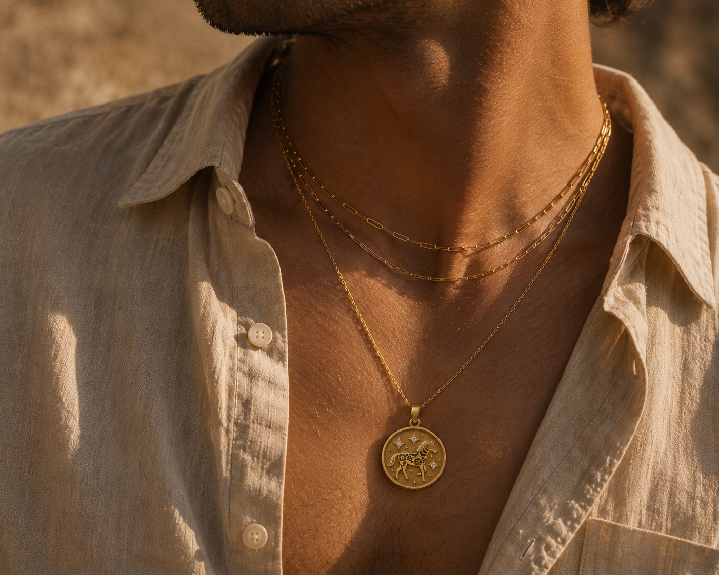 Horse (馬) Lunar Zodiac Medallion