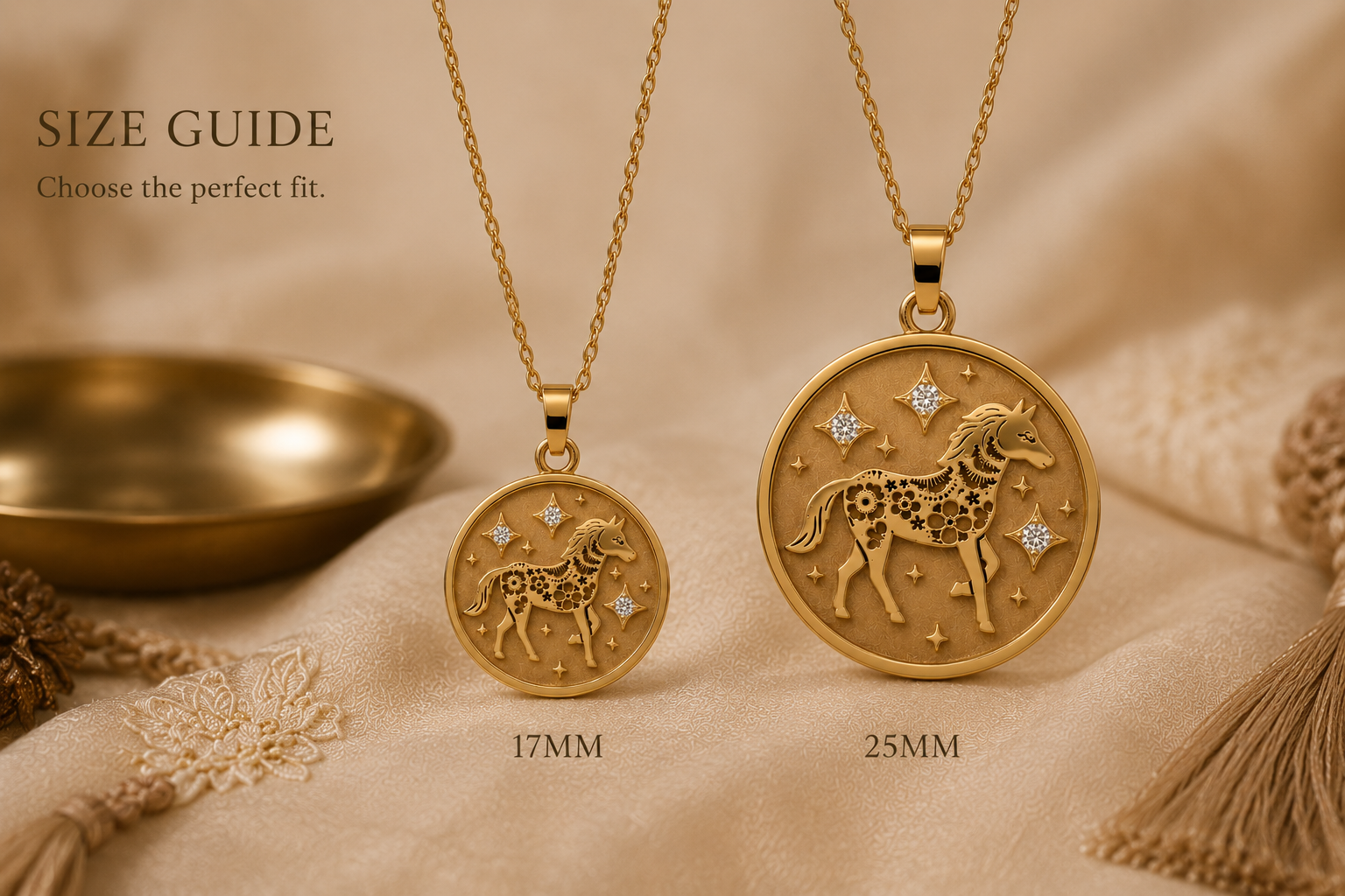 Horse (馬) Lunar Zodiac Medallion