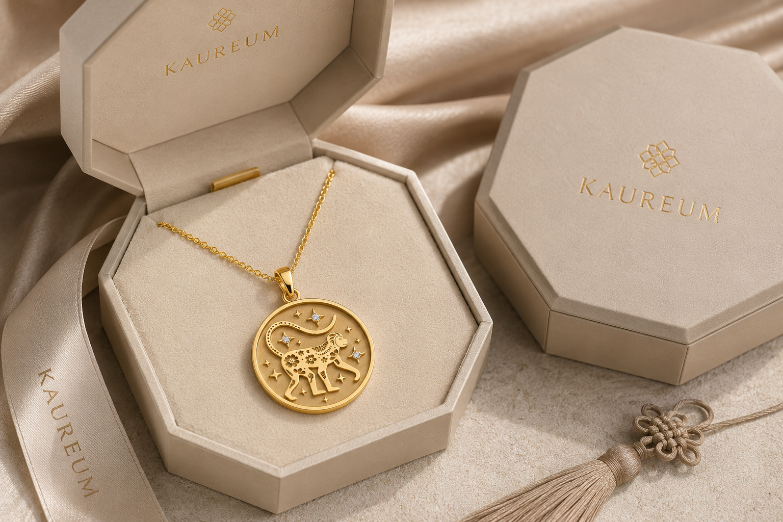 Monkey (猴) Lunar Zodiac Medallion