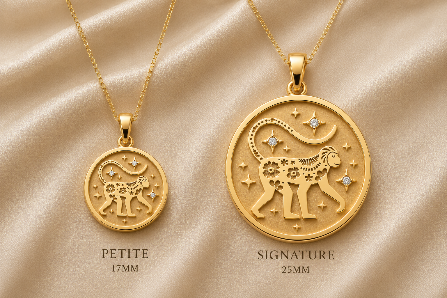 Monkey (猴) Lunar Zodiac Medallion