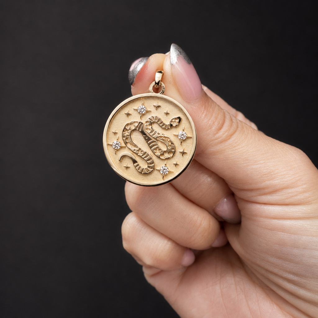 Snake (蛇) Lunar Zodiac Medallion
