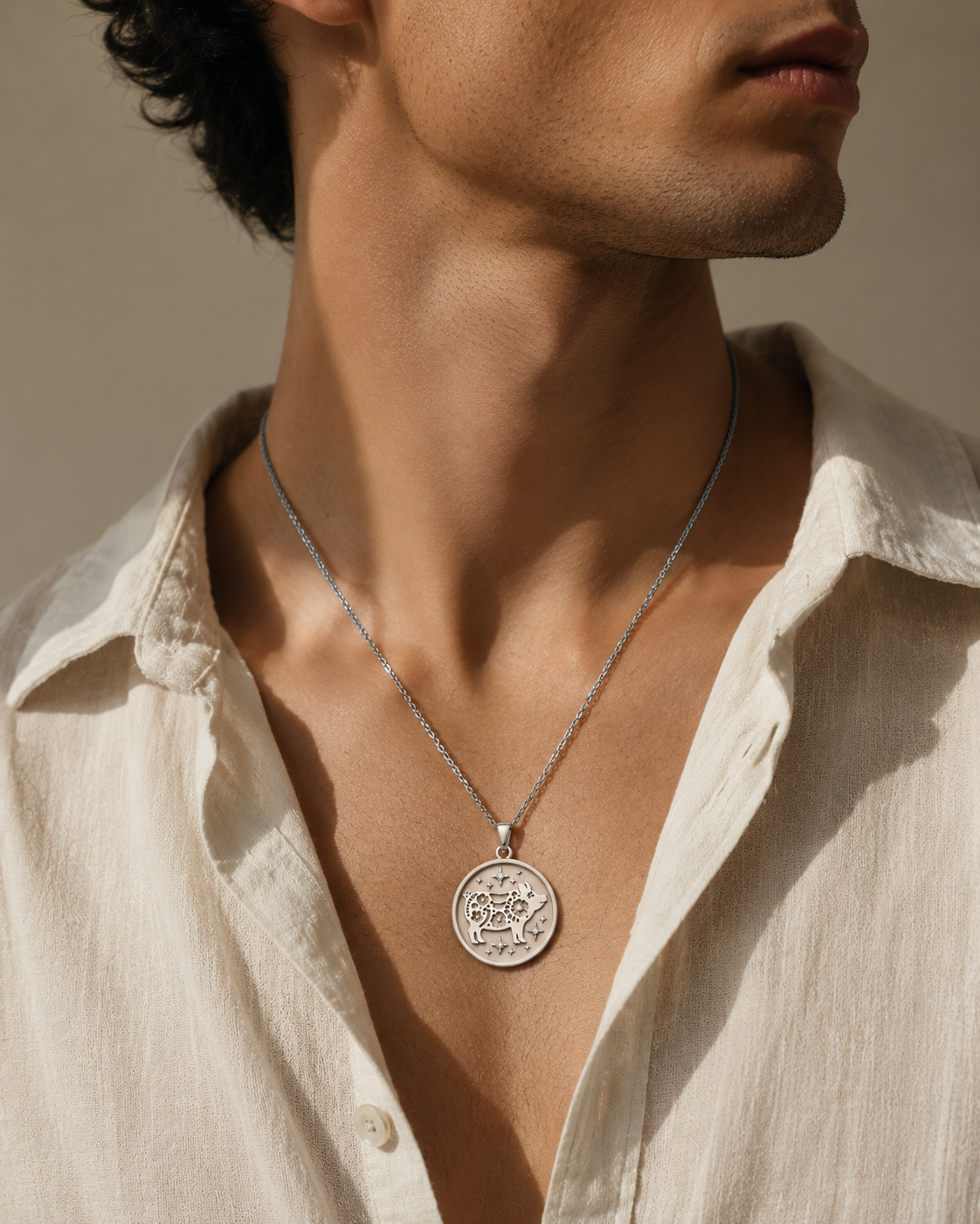 Pig (豬) Lunar Zodiac Medallion