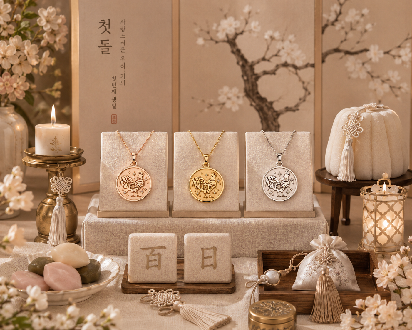 Rooster (雞) Lunar Zodiac Medallion