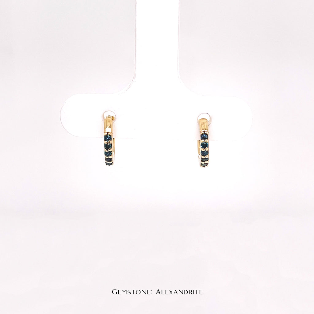Small Gemstone Huggies ⟡ 10mm