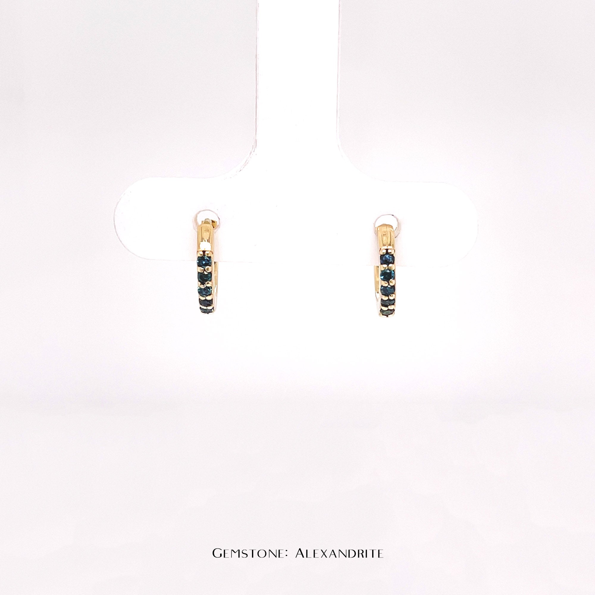 Small Gemstone Huggies ⟡ 10mm